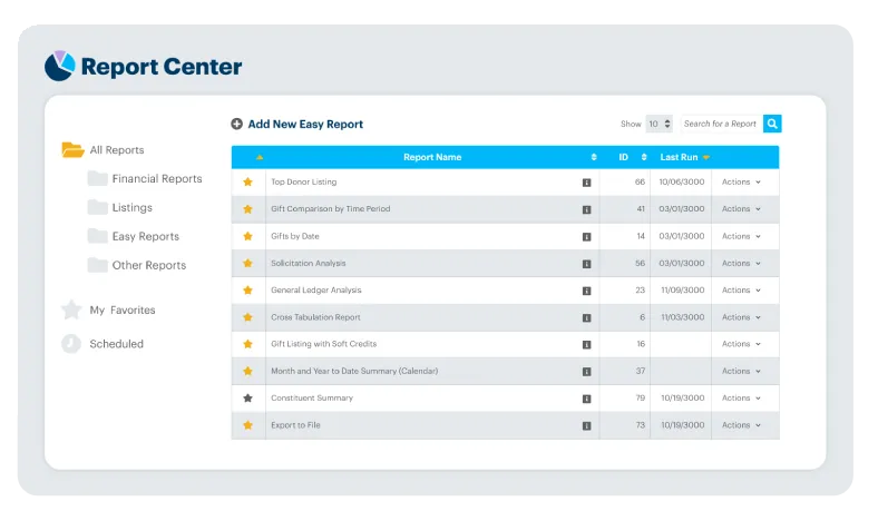 report center screen grab