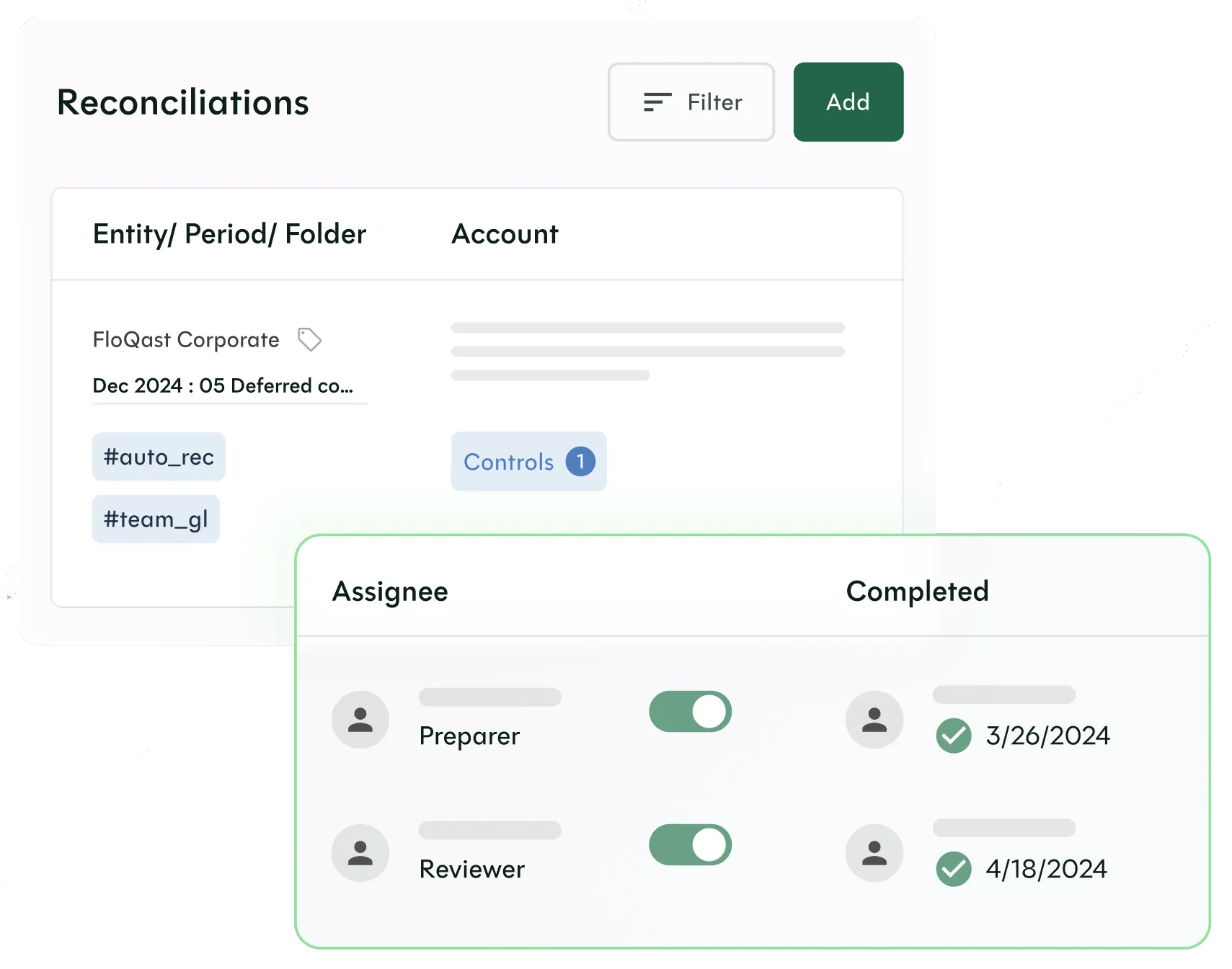 reconciliations screen grab