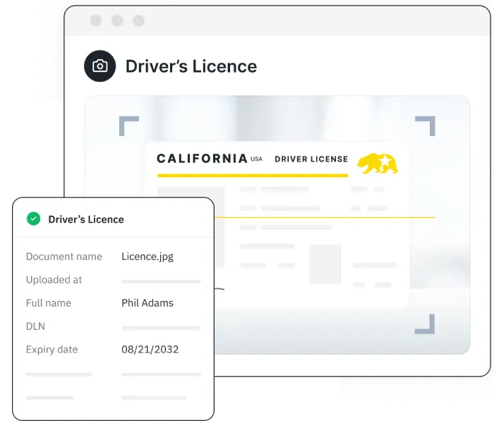 driver's licence screen grab