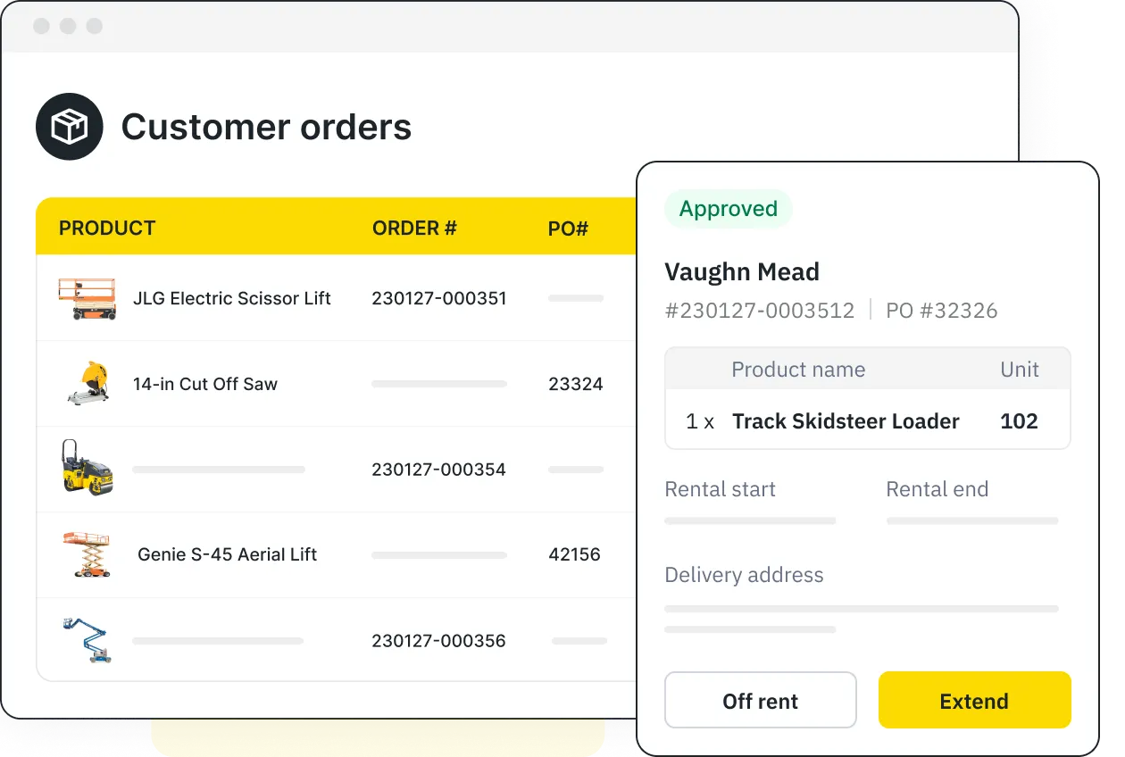 customer orders dashboard screen grab