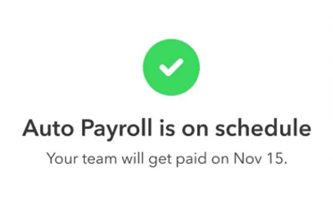 screen grab of payroll schedule