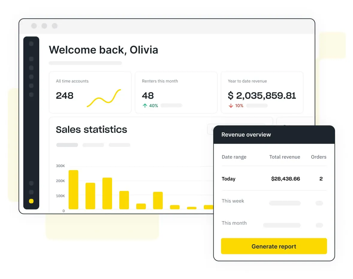 welcome back dashboard screen grab