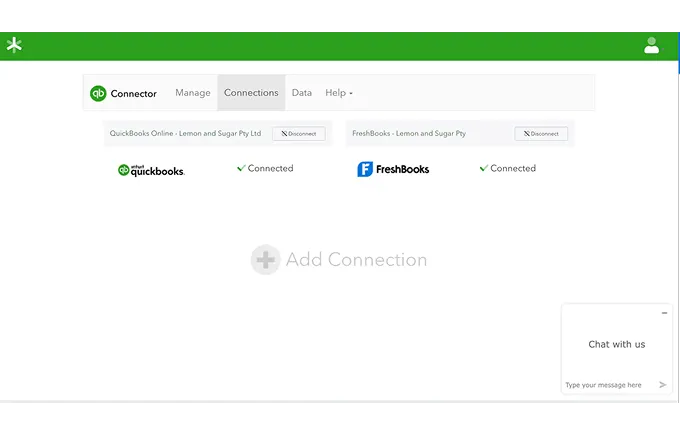 connector dashboard screen grab